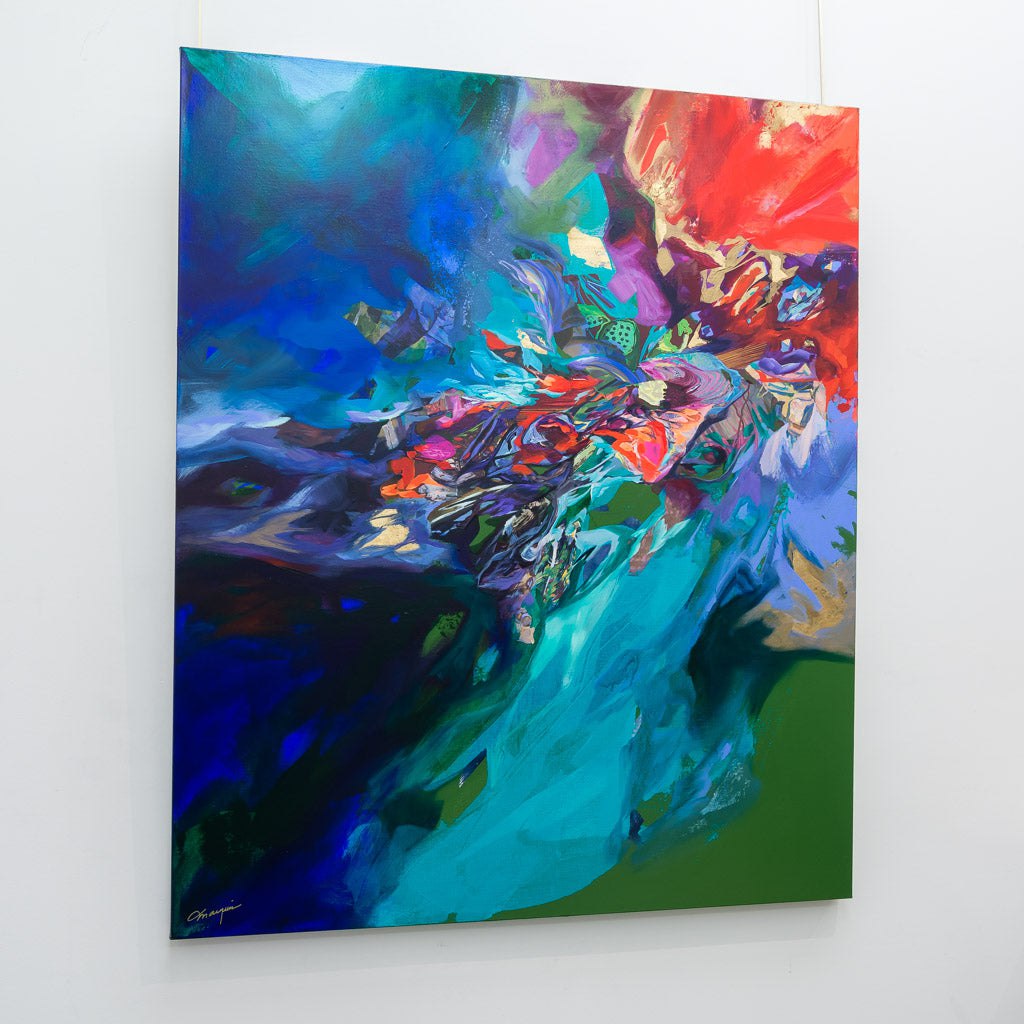 Aqua Terra | 48" x 40" Mixed Media on canvas Annabelle Marquis