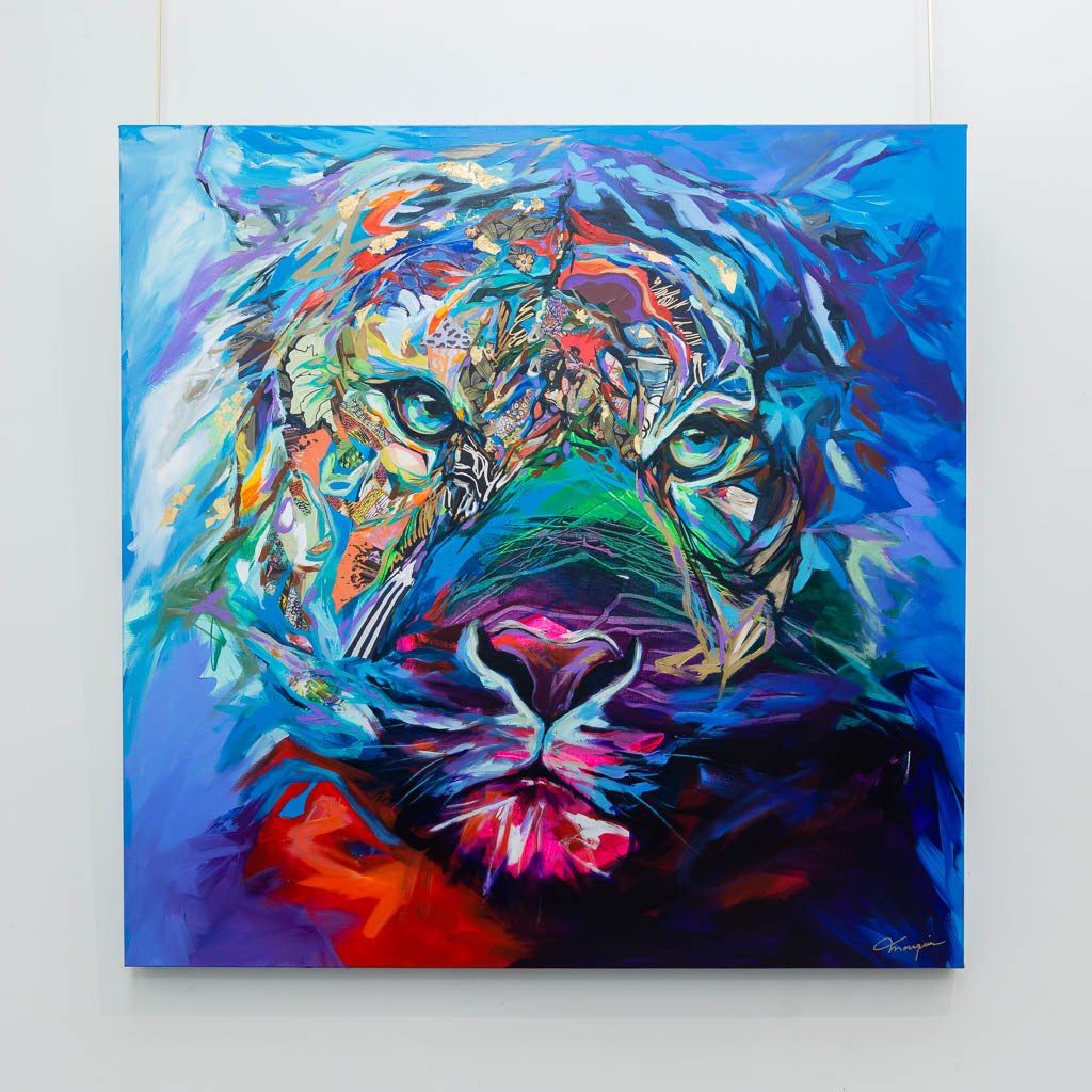 Invincible | 40" x 40" Mixed Media on canvas Annabelle Marquis