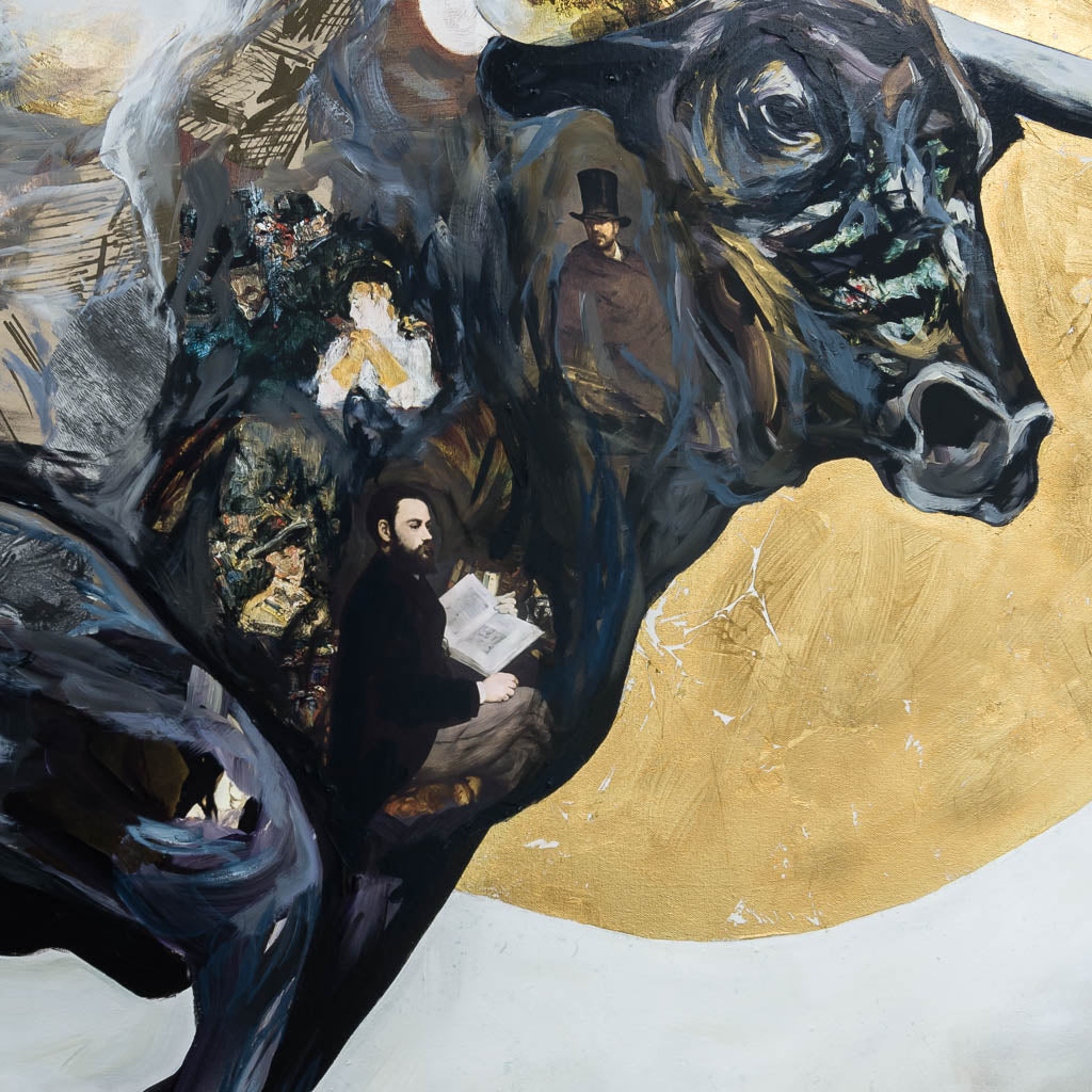 Full Moon Taurus | 40" x 60" Mixed Media on Canvas Annabelle Marquis