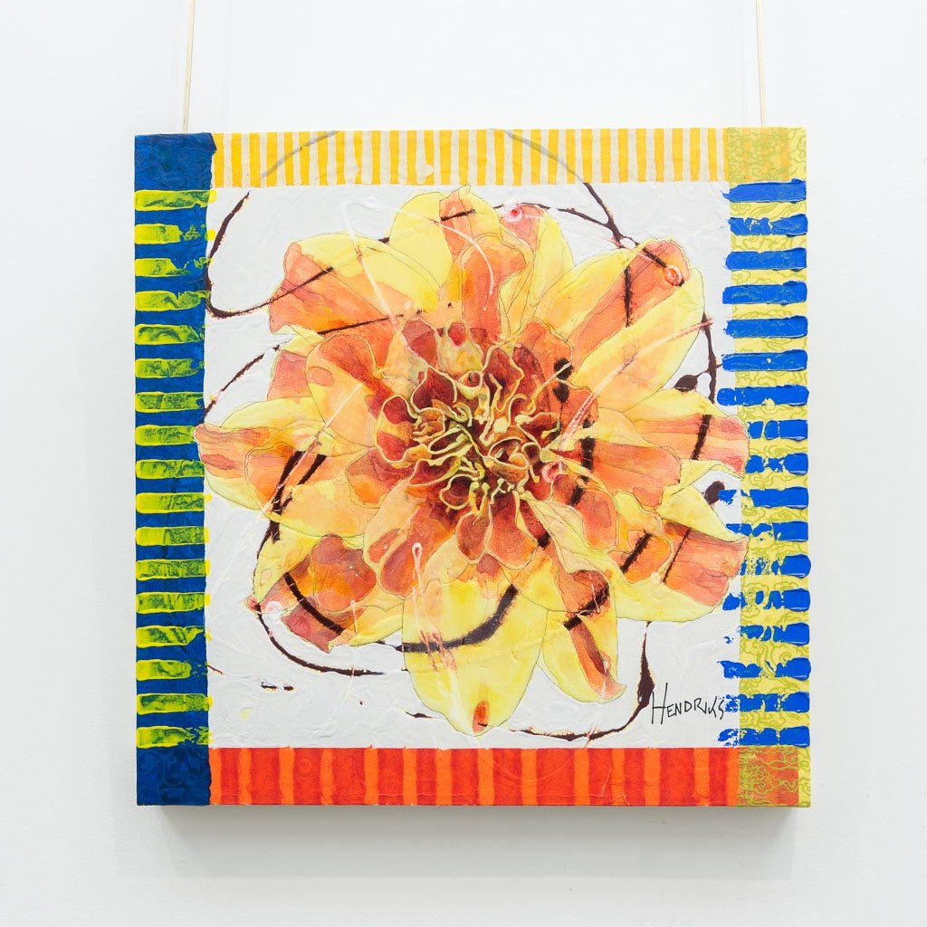 Feels like Summer Again | 20" x 20" Mixed Media on canvas Maryann Hendriks