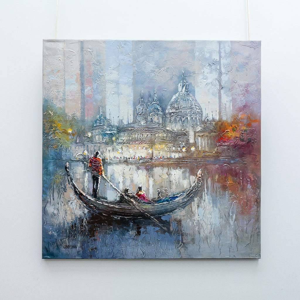 View From the Gondola | 30" x 30" Acrylic on Canvas Irene Gendelman