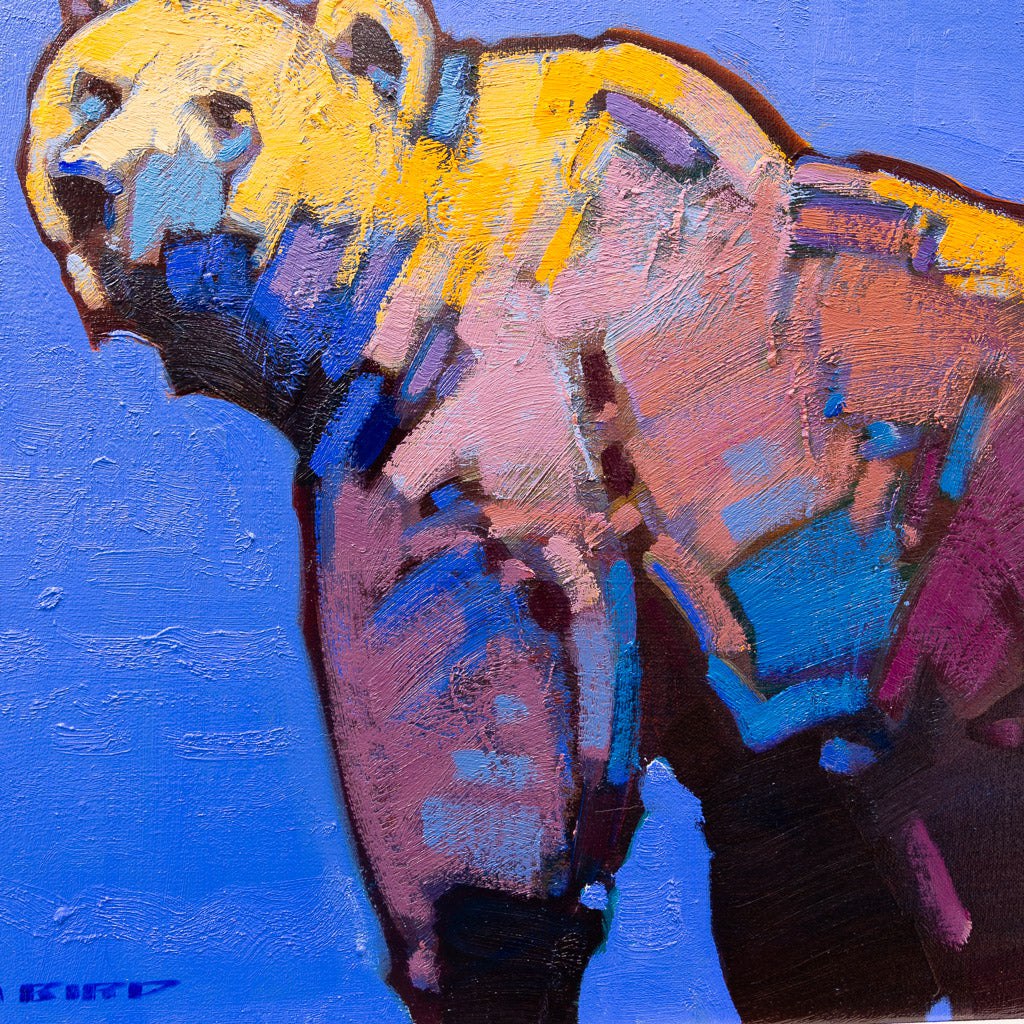 Morning Shadows - Grizzly | 16 " x 20" Oil on Canvas Cameron Bird