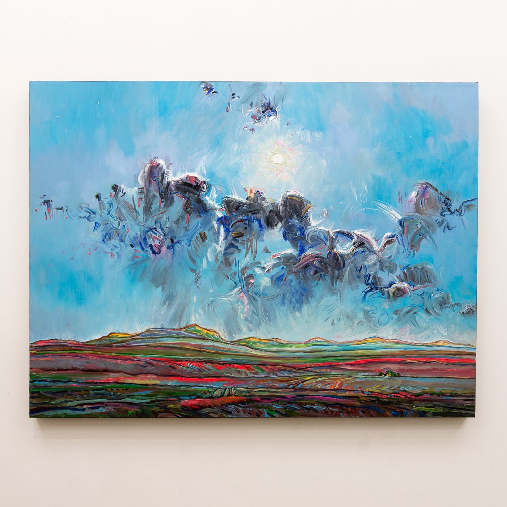 Moondance Over Hills | 36&quot; x 48&quot; Oil on Canvas Steve R. Coffey