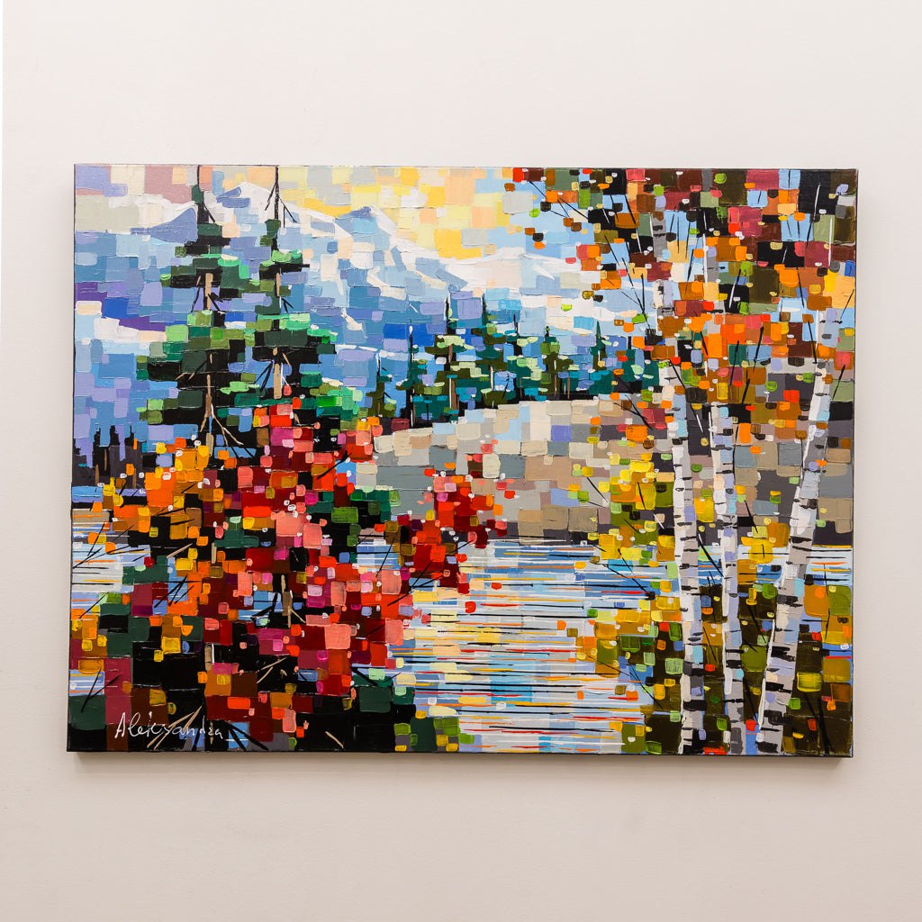 Rainbow Hills | 30&quot; x 40&quot; Acrylic on Canvas Aleksandra Savina