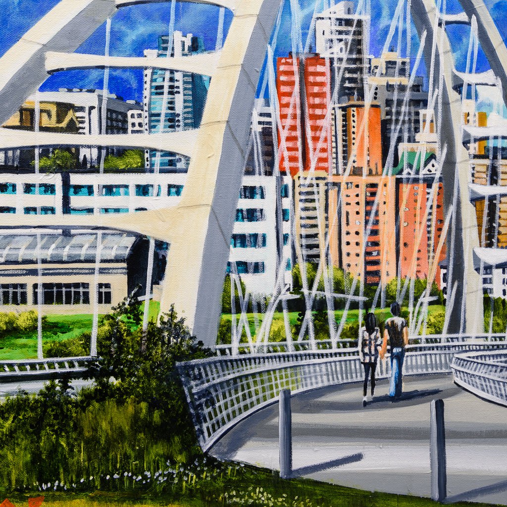 Pedestrian Walterdale | 30" x 40" Acrylic on Canvas Fraser Brinsmead