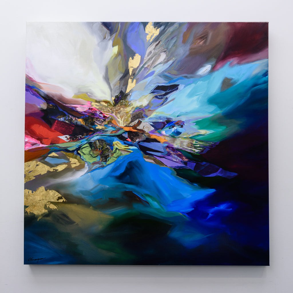 Vortex | 40" x 40" Mixed Media on canvas Annabelle Marquis