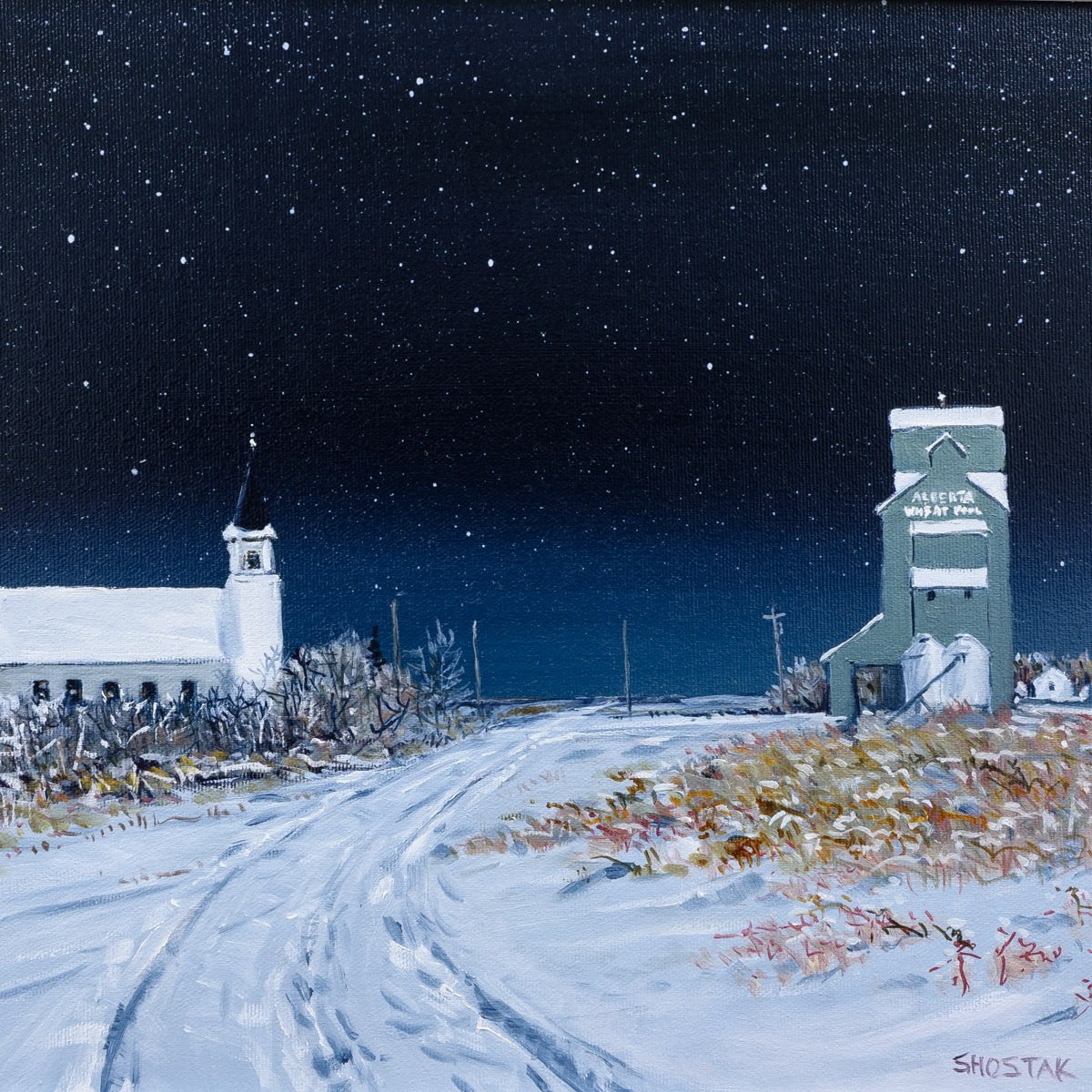 Prairie Small Town | 12" x 16" Oil on Canvas Peter Shostak