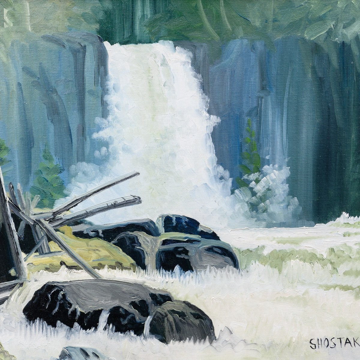 Cold Creek BC (1967)  | 18" x 24" Oil on Canvas Peter Shostak