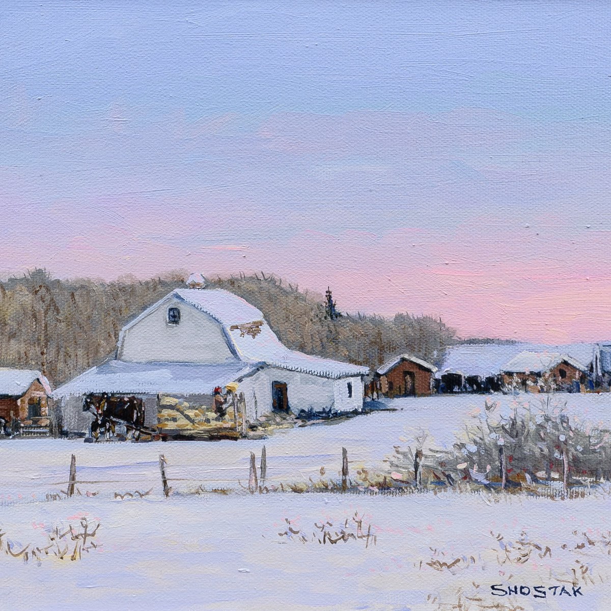 Bringing More Straw | 9" x 12" Oil on Panel Peter Shostak