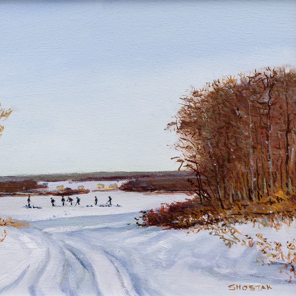 Sunny Winter Day | 9" x 12" Oil on Panel Peter Shostak