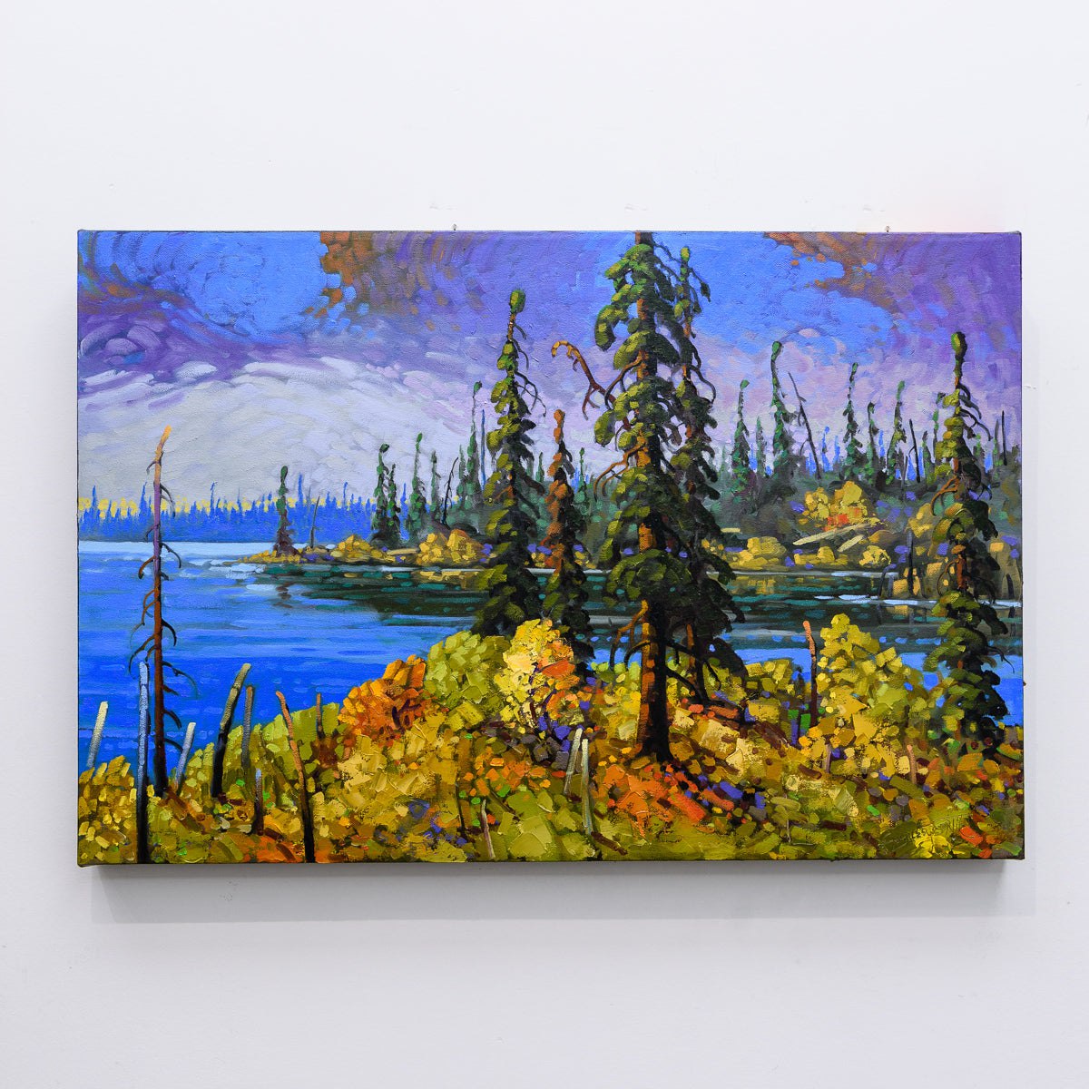 Walsh Lake Shore, NWT | 20" x 30" Oil on Canvas Rod Charlesworth