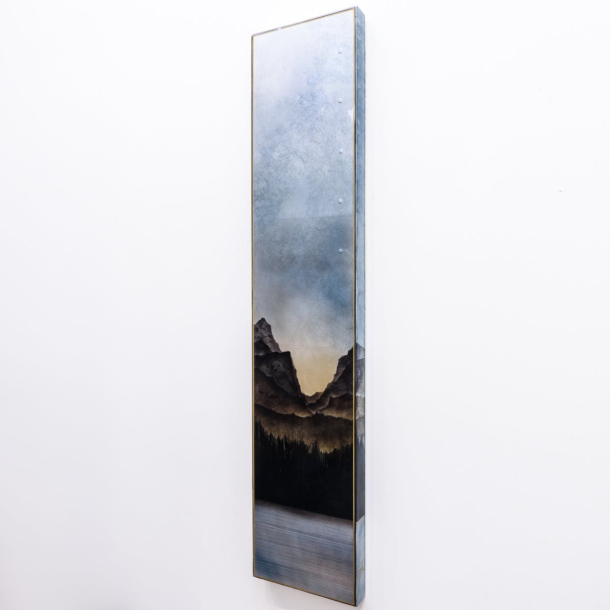 Deep Valley | 48" x 10" mixed media on panel David Graff