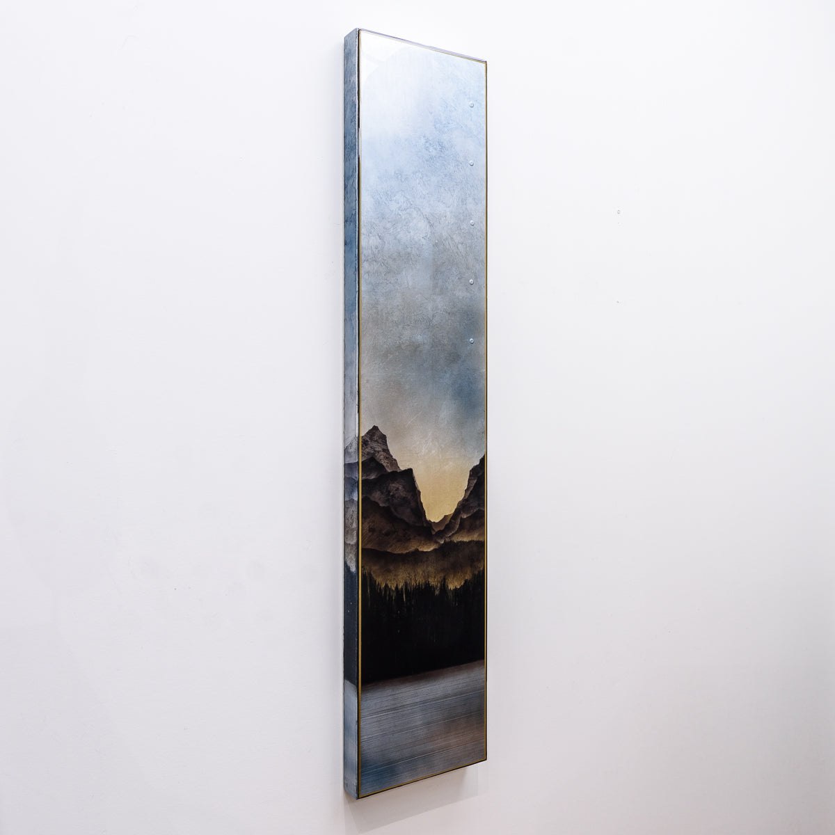 Deep Valley | 48" x 10" mixed media on panel David Graff