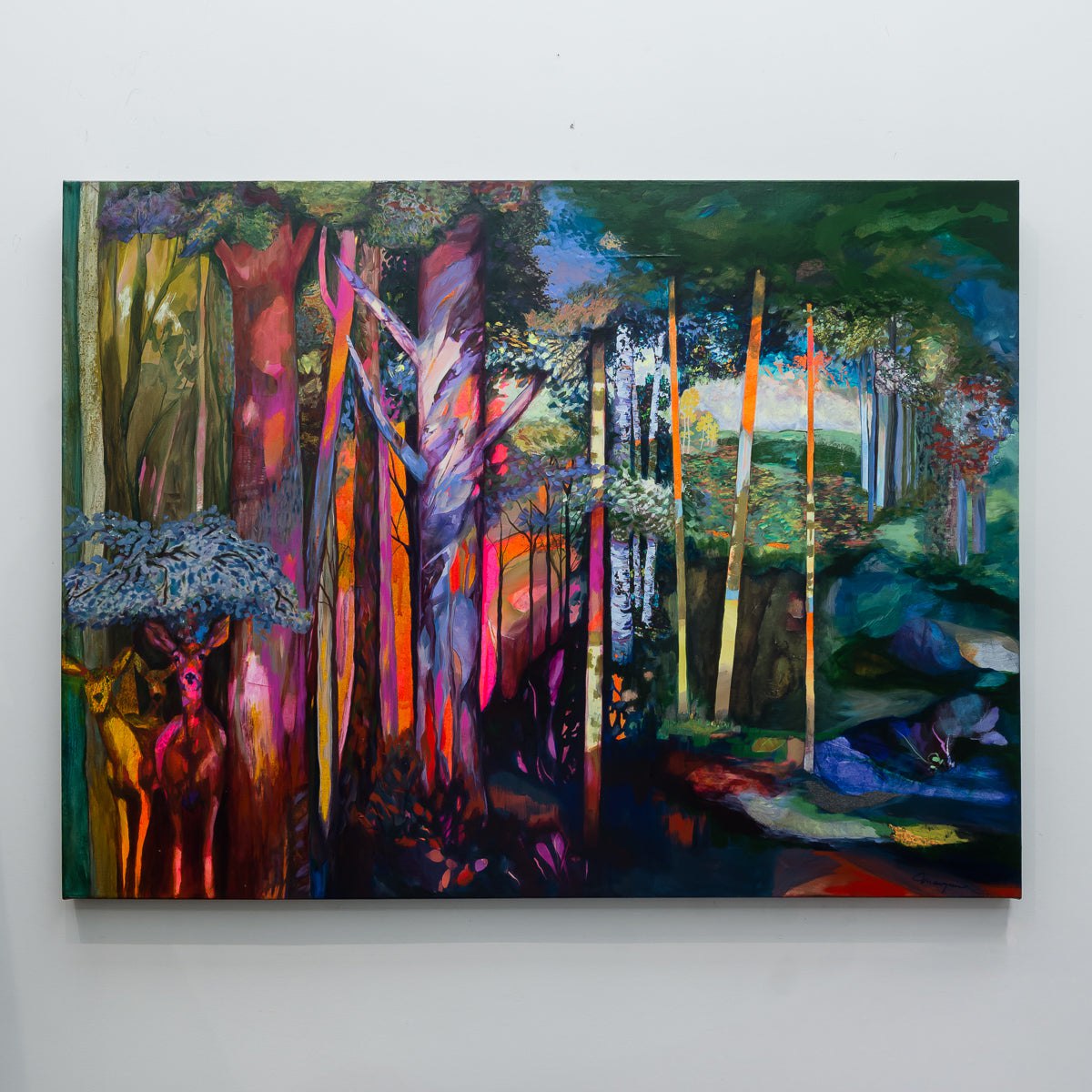 A I'Orée de Bois | 36" x 48" Mixed Media on Canvas Annabelle Marquis