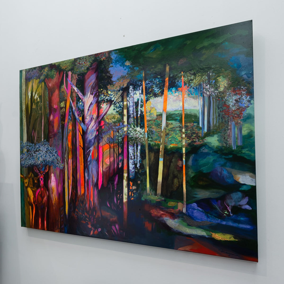 A I'Orée de Bois | 36" x 48" Mixed Media on Canvas Annabelle Marquis