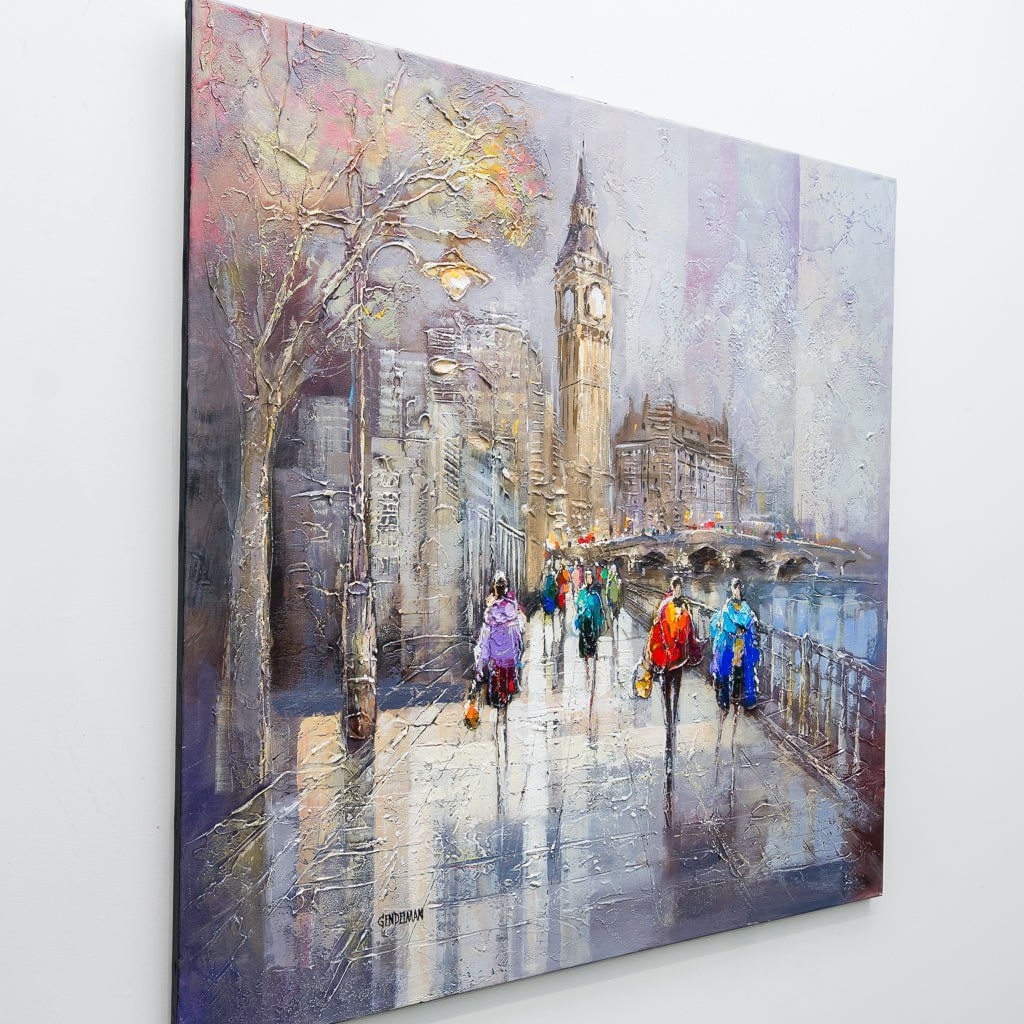 London Lights | 40" x 40" Acrylic on Canvas Irene Gendelman