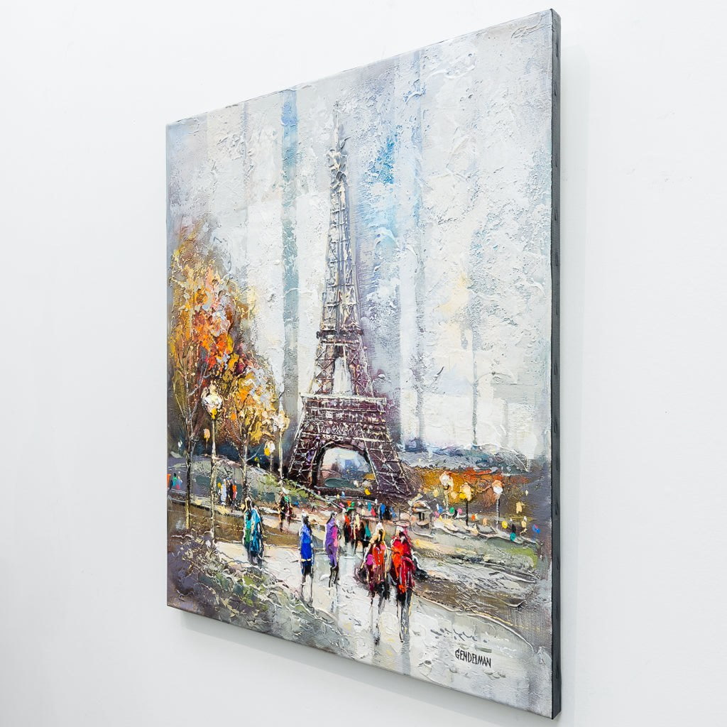 An Autumn Day in Paris | 24" x 20" Acrylic on Canvas Irene Gendelman