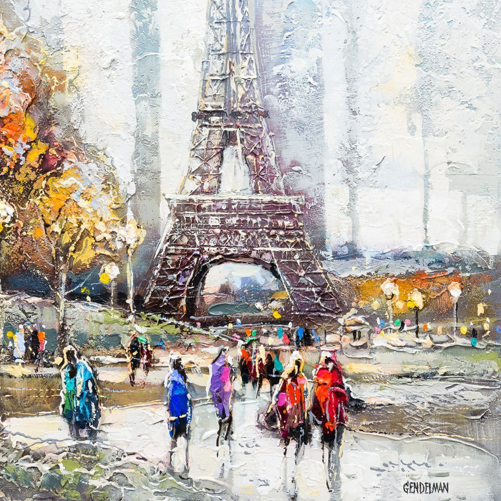 An Autumn Day in Paris | 24" x 20" Acrylic on Canvas Irene Gendelman