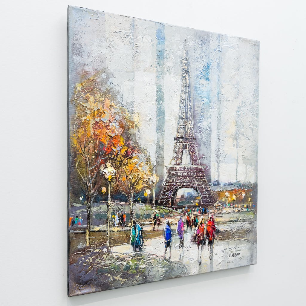 An Autumn Day in Paris | 24" x 20" Acrylic on Canvas Irene Gendelman