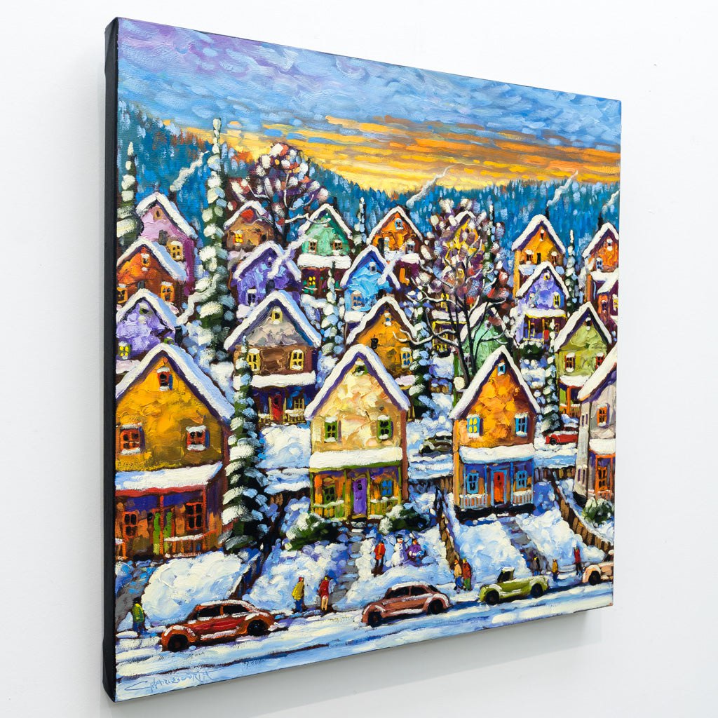 Sunset Veranda Hillside | 24" x 24" Oil on Canvas Rod Charlesworth