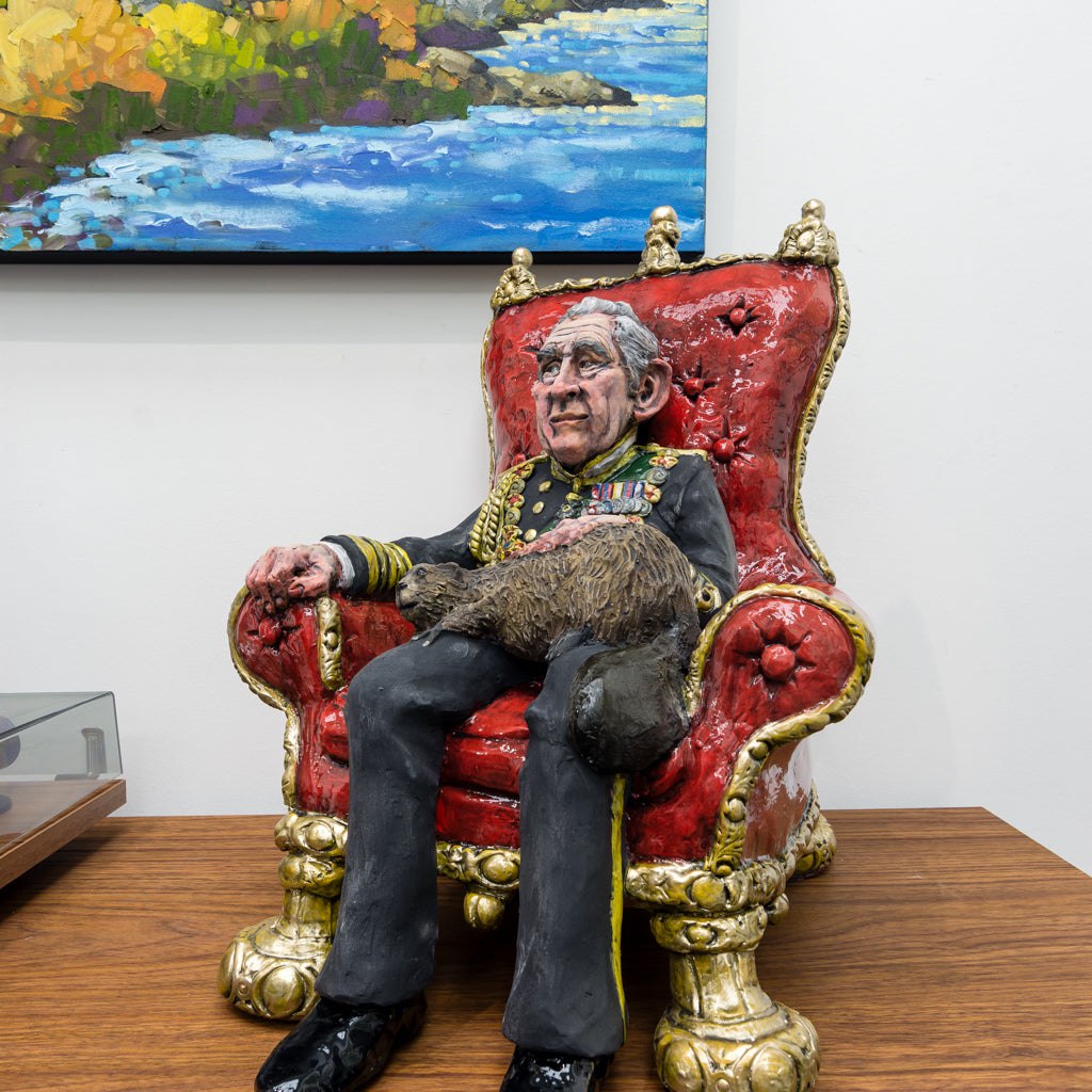 Charles Considered his Monarchy | 18 x 13 x 15 Ceramic Elaine Brewer-White