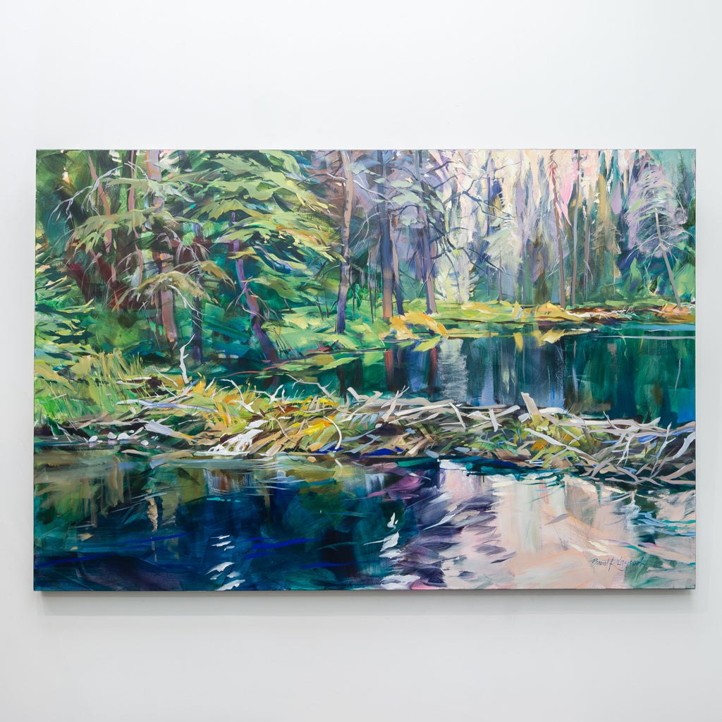 Peaceful Beaver Pond | 40" x 60" Acrylic on Canvas Brent Laycock RCA