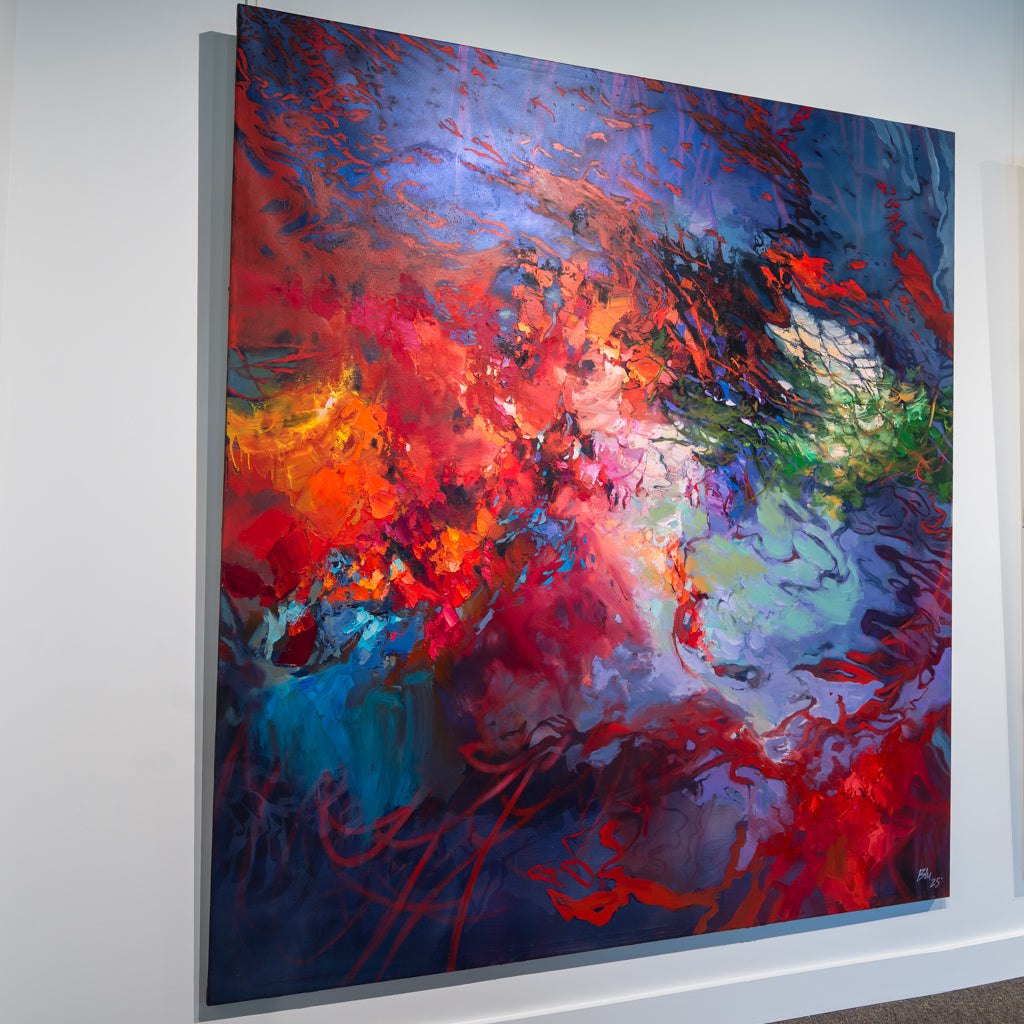 The Tinted Window | 84" x76" Oil & Mixed Media on Canvas Blu Smith
