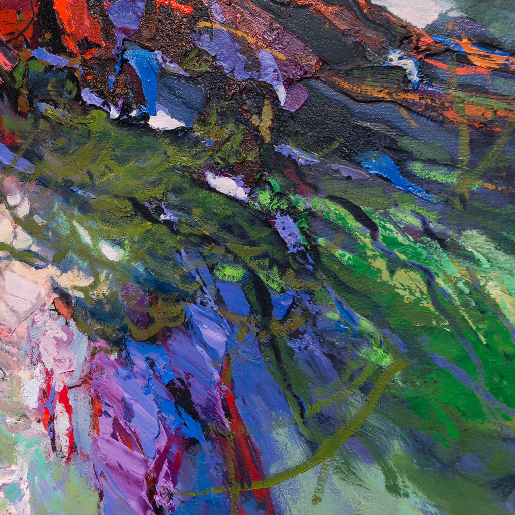 The Tinted Window | 84" x76" Oil & Mixed Media on Canvas Blu Smith