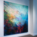 The Moments In-Between  | 84" x76" Oil, Beeswax and Acrylic on Canvas Blu Smith