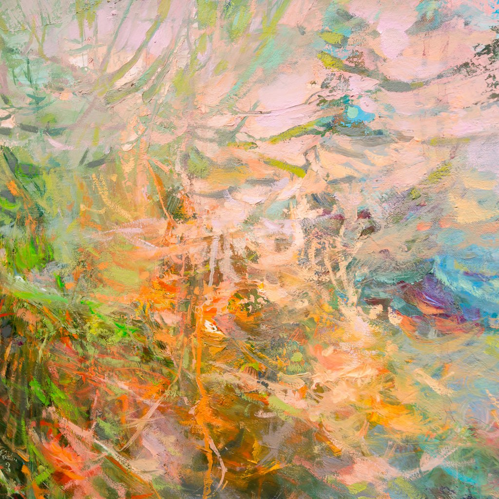 The Moments In-Between  | 84" x76" Oil, Beeswax and Acrylic on Canvas Blu Smith