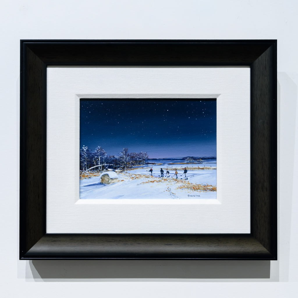 Still playing waiting for a ride | 9" x 12" Oil on Canvas Peter Shostak