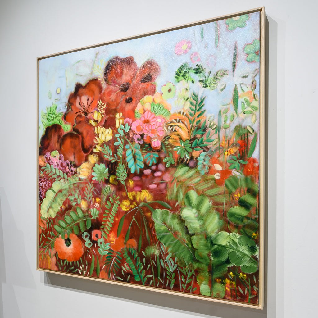 Les jardins de l'ile | 40" x 40" Acrylic on Canvas Board Ilinca Ghibu