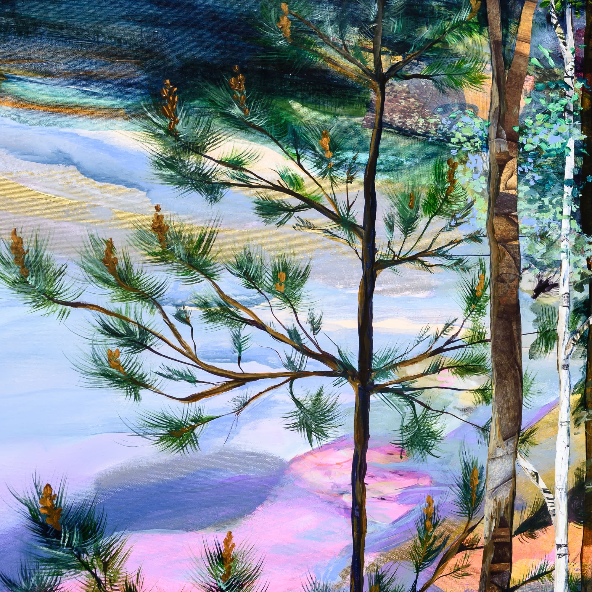 River of New Beginnings | 60" x 40" Mixed Media on Canvas Annabelle Marquis