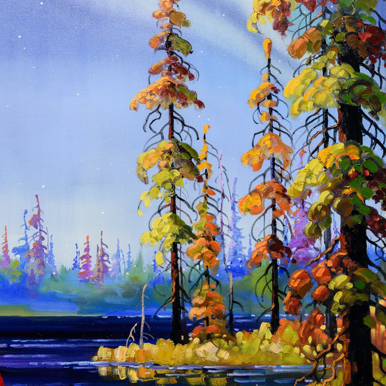 Radiant Nights | 48" x 48" Oil on Canvas Rod Charlesworth