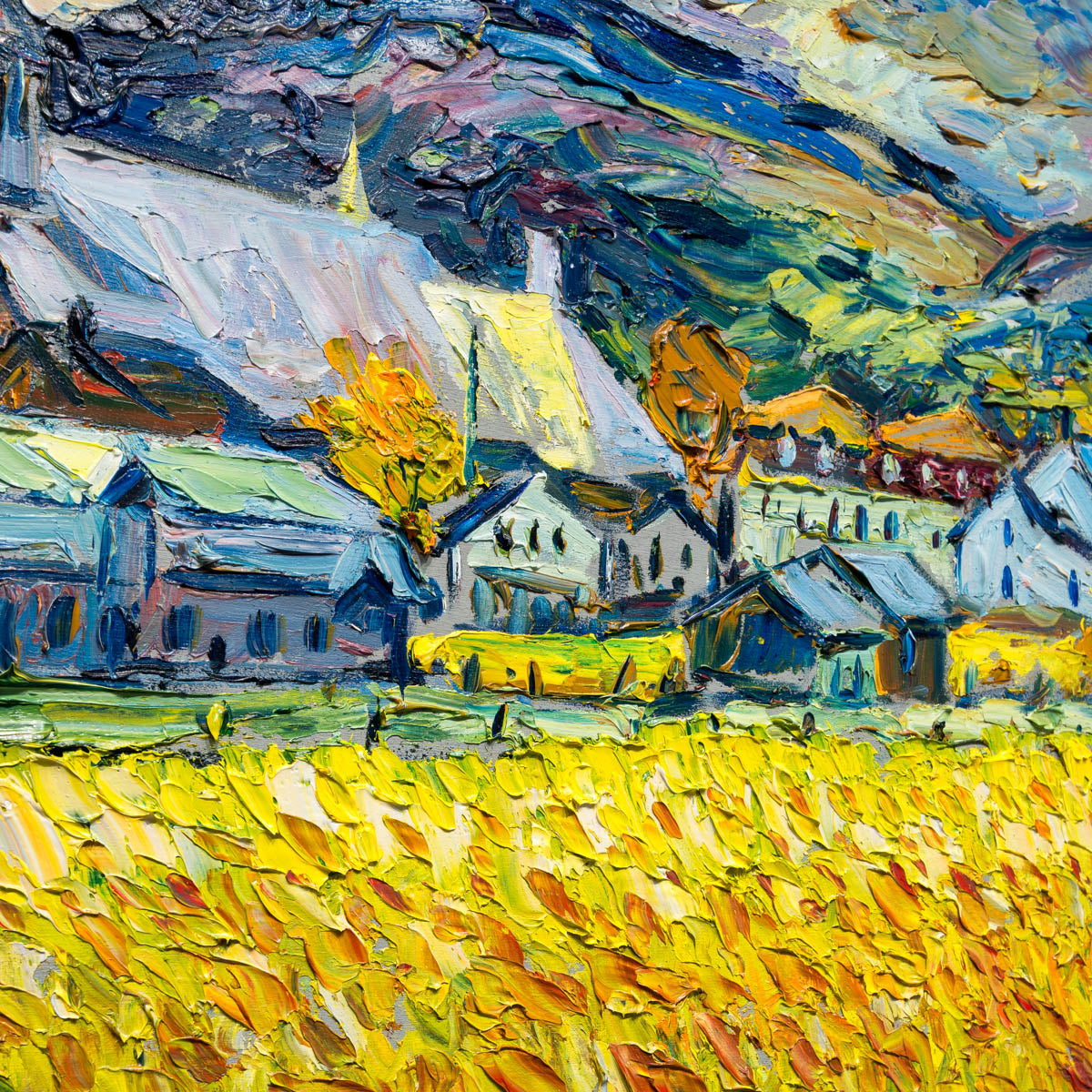 Champ de Ile Les Eboulements | 24" × 30" Oil on Board Raynald Leclerc