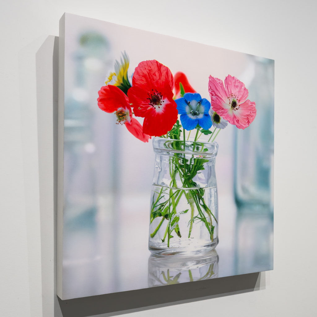 Petals and Glass | 20" x 20" Acrylic on Canvas Glen Semple