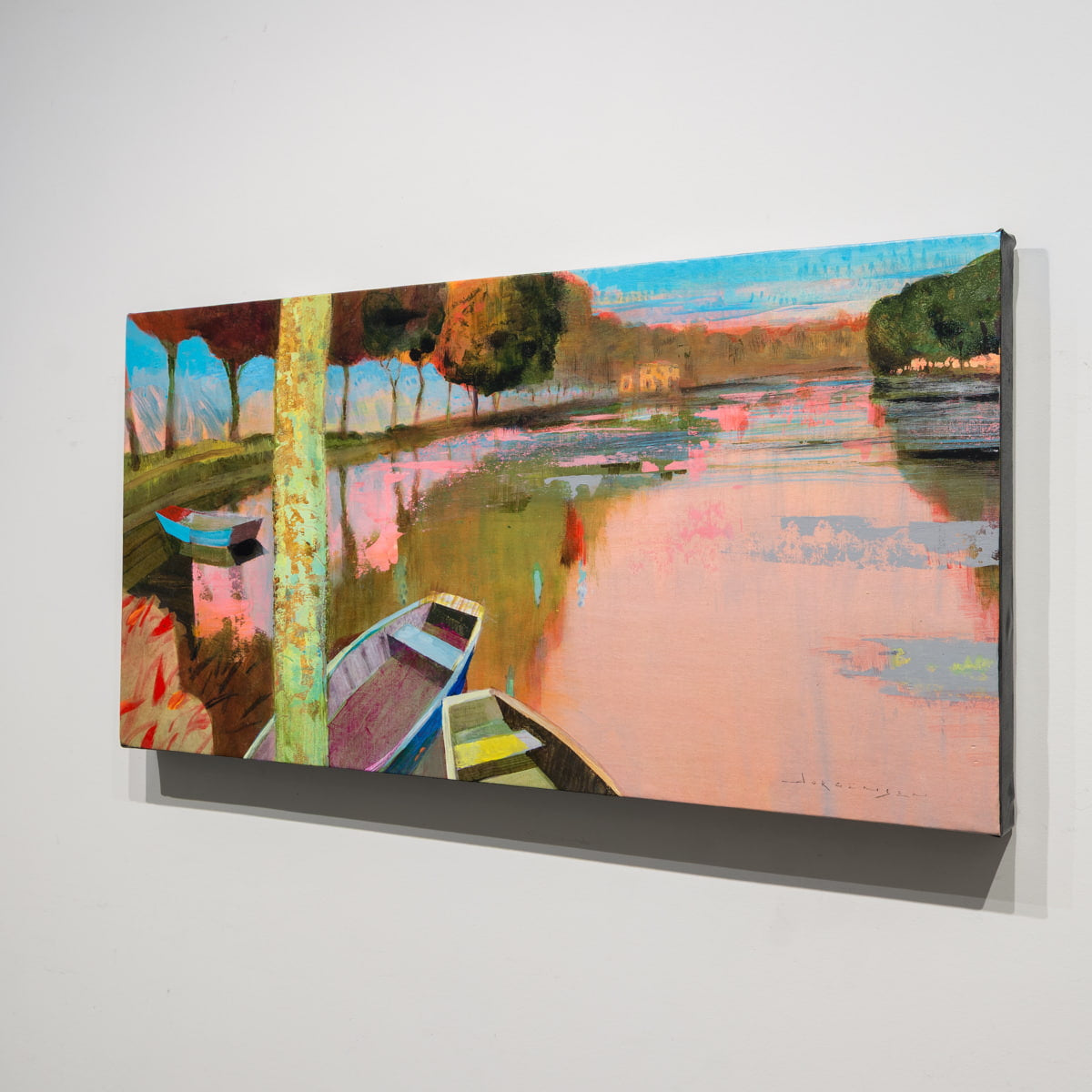 Canal du Midi | 17" x 34" Acrylic on Canvas Paul Jorgensen
