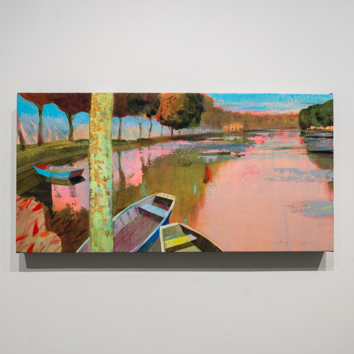 Canal du Midi | 17" x 34" Acrylic on Canvas Paul Jorgensen