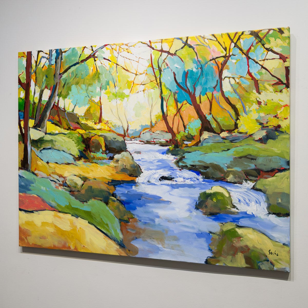 Printemps Dans Le Sous-Bois, 36 x 48 inch acrylic on canvas by Sacha Barrette, alternate view