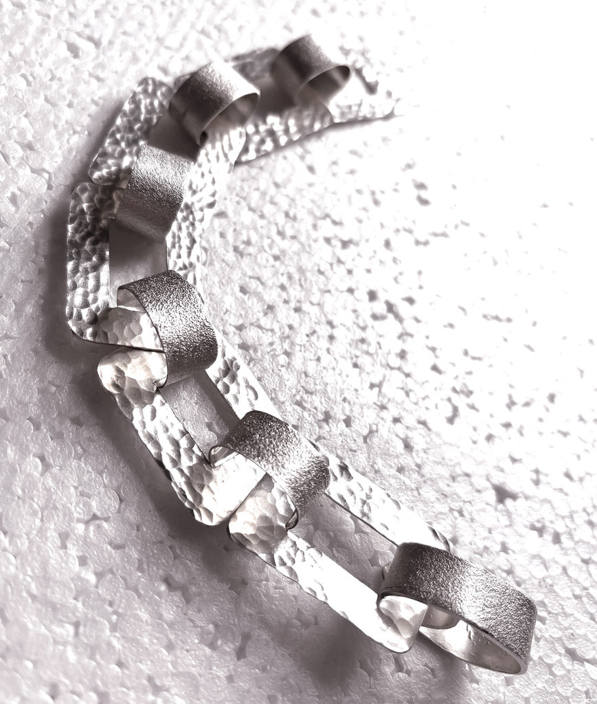 Dulce Alba Lindeza Impresionante Bracelet #7 Haute Couture .950 Silver Reticulation