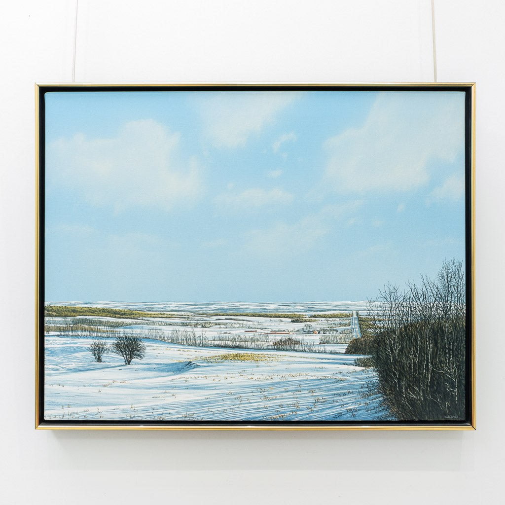 Winter Shadows, Keephills (1996)| 22" x 28" Acrylic on Canvas W. H. Webb