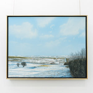 W. H. Webb Winter Shadows, Keephills (1996)| 22" x 28" Acrylic on Canvas