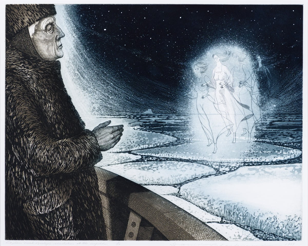 Captain Noah Bishop&#39;s Visitation at the Icefields  | Etching 3 of 50 | 1979 Etching with Aquatint on Paper David Blackwood