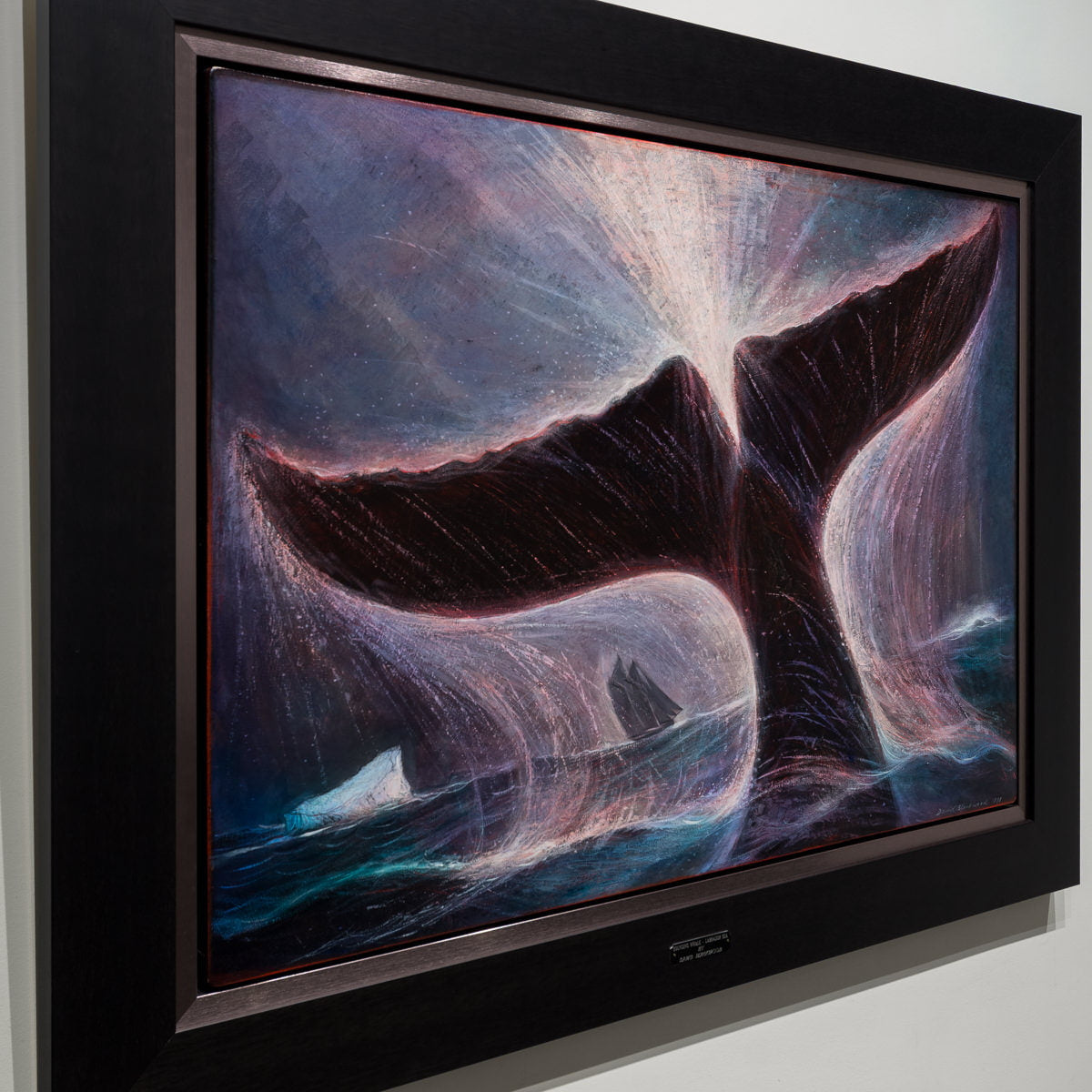 Sounding Whale - Labrador Sea 1998 | 27" x 38" Oil Tempera on Panel Oil Tempera on Wood Panel David Blackwood