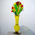 Yellow Bouquet | 29" x 16" Hand fused glass with metal stand Tammy Hudgeon