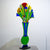 Striped Bouquet | 29" x 18" Hand fused glass with metal stand Tammy Hudgeon