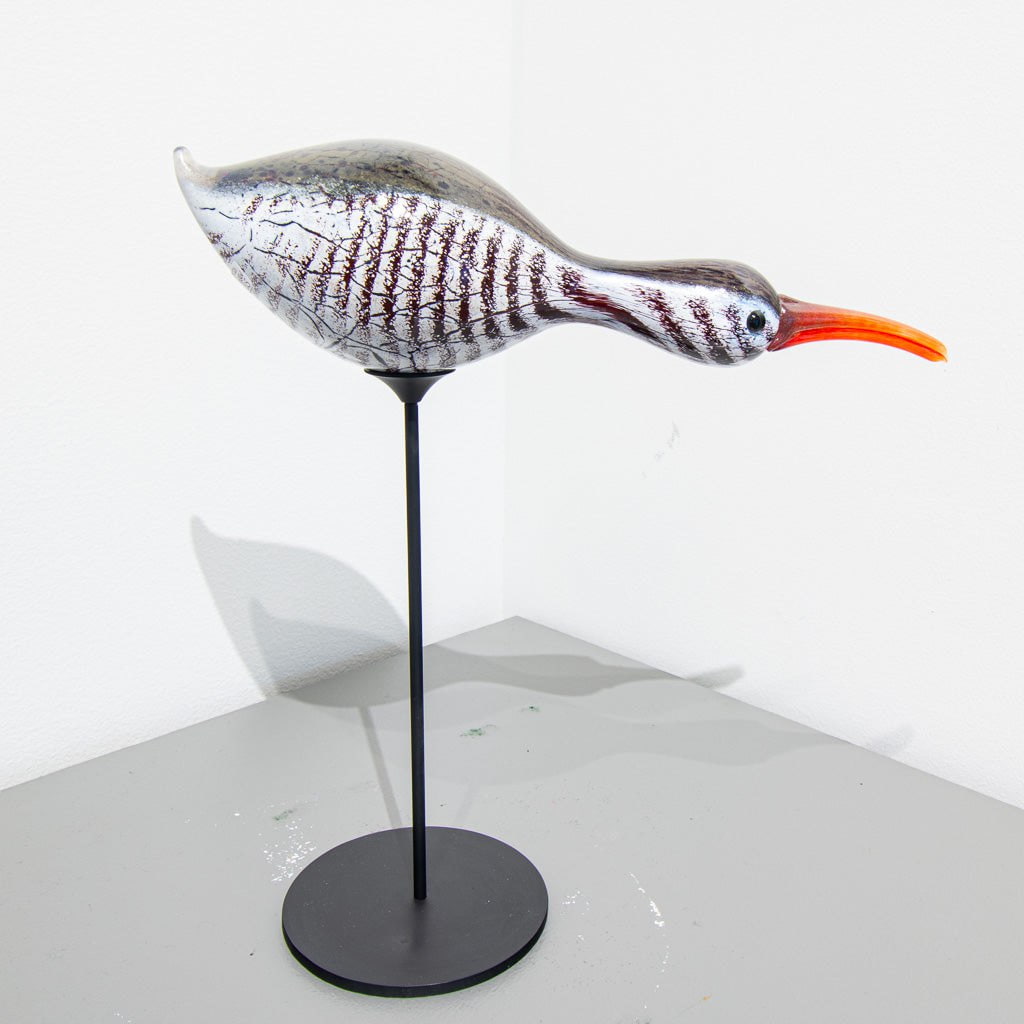 Shorebird Decoy - Tall | 11.5&quot; x 10.5&quot; x 4&quot; Blown Glass with Forged Metal Darren Petersen