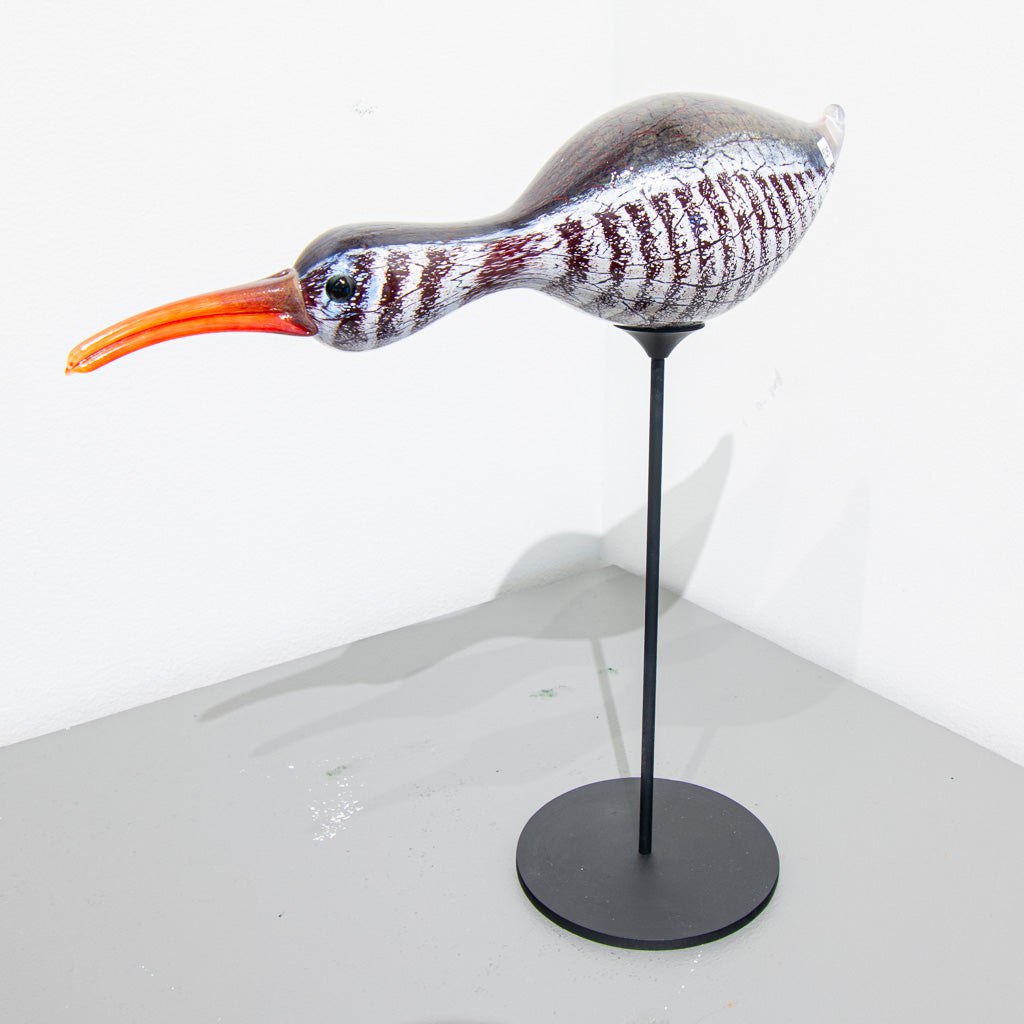 Shorebird Decoy - Tall | 11.5" x 10.5" x 4" Blown Glass with Forged Metal Darren Petersen