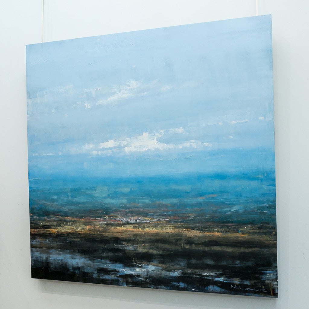 Horizon aux reflets d'automne II| 40" x40" Oil on Aluminum Composite Panel Nathalie Lapointe