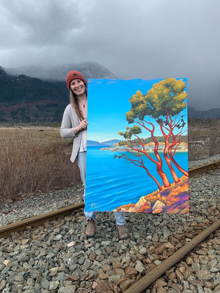 Jenna D. Robinson Sentinels of the Sea | 48" x 36" Acrylic on Canvas